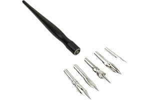 LEUUD Set di Pennini per Calligrafia, Pennini per Manga con 1 Portapenne e 5 Pennin, Set di Penne a Immersione, Penne per Fumettisti, Manga Comic Penne Set per Principianti e Artisti, Disegno Manga