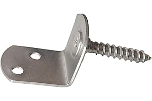 SUNLOAD Flechtzaunhalter Flechtzaunbeschlag in L-Form - 20 Stück (Edelstahl)