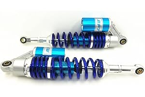 Hegeiis 360mm 14.17 inch 7mm Spring Universal Motorcycle Air Shock Absorber Rear Suspension ATV Quad Scooter Dirt Bike For CBR600 CBR400 CB500 YZF XC EXC XCF Blue