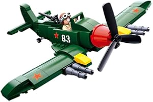 WWII - Alliierter Jagdbomber [M38-B0683], Spielset , Klemmbausteine, Soldaten, mit Spielfigur, Army WWII, Sluban SL95555, Für Kinder ab 4 Jahren, 170 Stück