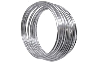 THE BEAD SHOP Filo in alluminio, per gioielli, animazione fermata, modellazione argilla, armatura, bonsai (2mm - 5 metres, Argento)