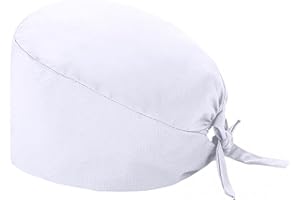 chiphop Berretto da Infermiera, Cappello con Stampa Natalizia, Cuffia Chirurgica con Fascia Regolabile, Cappello per Dottore Infermiera Cuoco cosmetologi