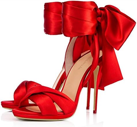Women's High Heels Spring Silk Wedding &amp; Evening Stiletto Heel/More Colors Available, Red, 37