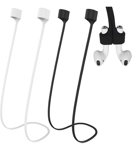 Attache AirPods 70 Cm - Lot De 4, Silicone, Anti-perte, Pour AirPods 1/2/3/Pro, Sport Et Quotidien