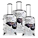 Tramp & Badger 100% polycarbonate, 360° Rotating Wheels, Butterfly Printed Pattern Non-Breakable & Extra Light Weight Trolley Bag- Multi-Colour (Set of 3, Cabin Size)-( with 1 year warranty ) RS.9117.00