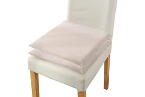 Ecloud Shop Cuscino Quadrato per Sedia da Pranzo, 2 Pezzi, in Memory Foam, per Esterni, Patio, Sala da Pranzo, Giardino, Ufficio, Colore: Grigio