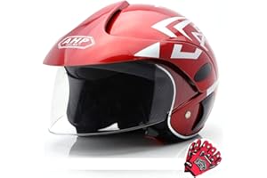 CANIAN Casco De Motocicleta, Casco Deportivo Al Aire Libre para Niños, Casco De Motos De Motos De Bicicleta para Niños Y Guantes, Niños Y Niñas, Apto para 3-8 Años