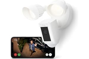 Ring Flutlichtkamera Plus Kabel (Floodlight Cam Wired Plus) | Überwachungskamera aussen mit WLAN, HD-Video, LED-Flutlicht, Nachtsicht, Bewegungserfassung & Sirene | Alexa-kompatible Sicherheitskamera