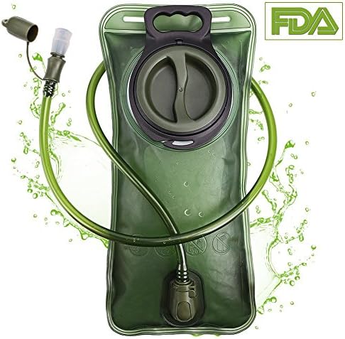 2L (70oz) Leakproof BPA Free FDA Approved Water Bladder - Most Durable Health Gear for Backpacking Hiking Camping Climbing Cycling Trekking Fishing Running Travel