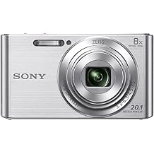 Sony Cybershot DSC-W830/S 20.1MP Digital Camera (Silver) with 8x Optical Zoom, Memory Card and Camera Case