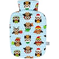 Wärmflaschenbezug Wintereule für 2 l Wärmflasche