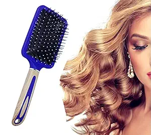 Ekan Paddle Flat Hair Brush With Wooden Handle For Detangling Professional Comb For Men And Women