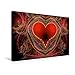 Produktbild Calvendo Premium Textil-Leinwand 45 cm x 30 cm Quer, Ein Motiv aus Dem Kalender Ich Liebe Dich 2017 - International | Wandbild, Bild auf Keilrahmen, Fertigbild Leinwanddruck: Herz 4 Menschen Menschen
