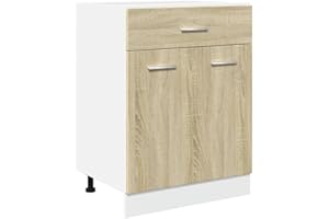 vidaXL Armadio Inferiore Cassetto “Lyon” Rovere Sonoma 60x46x81,5