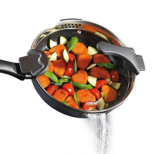 STONELINE® FUTURE Wok 32 cm, mit Siebglasdeckel, induktionsgeeignet - 3