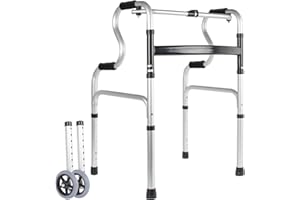 OUUTMEE Chodzik dla seniorów, z aluminium, z gąbką, łatwa regulacja wysokości, tylko zimą