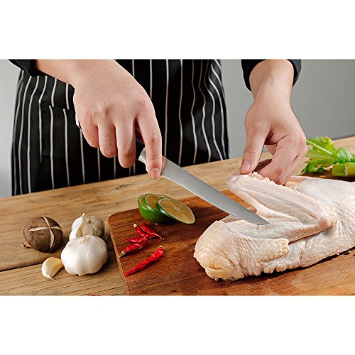 SKY LIGHT Ausbeinmesser 14cm Flexible Filiermesser Geschmiedete Rasiermesser scharfe Klinge High Carbon Deutsch Edelstahl, Beize und Rost beständig Zerlege Besteck mit ergonomischem Anti Rutsch Griff Küchenmesser - 2