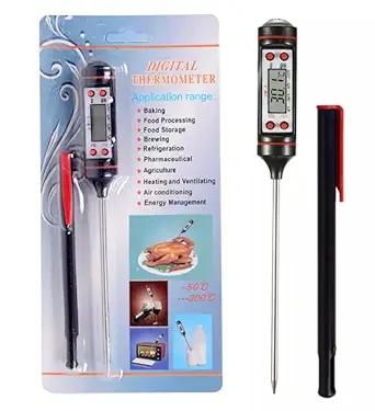 LABART? Waterproof Digital Thermometer for BBQ Meat Water Milk Oil Liquid, with Protective Cover Temp:-50~300?