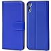 Produktbild Conie Schutzhülle kompatibel mit Sony Xperia XZ, Blaue PU Lederhülle Klapphülle Etui Tasche mit Kartenfächer