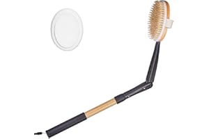 EASACE 2 en 1 Brosse pour le corps Applicateur de lotion Brosse pour le dos Brosse de bain Douche Brosse de douche Avec long manche