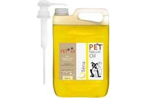 Oïléna - Huile de Saumon Premium pour Chiens & Chats | Oméga 3, 6, 9, Vitamine E | Boost Énergie, Vitalité | Renforce Immunité | Peau, Pelage Sains | 2000 ML