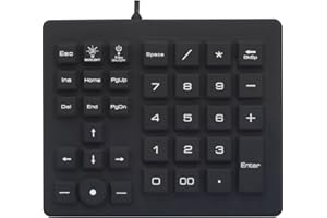 ‎RENKFORCE Renkforce USB-Nummernblock Spritzwassergeschützt, Staubgeschützt, with Trackball black