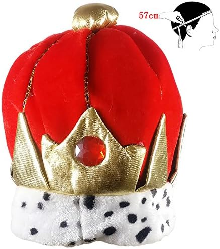 FomCcu King Crown Plush Costume Hat Royal Dress Up Toy for Kids Boy Baby Halloween Birthday Party