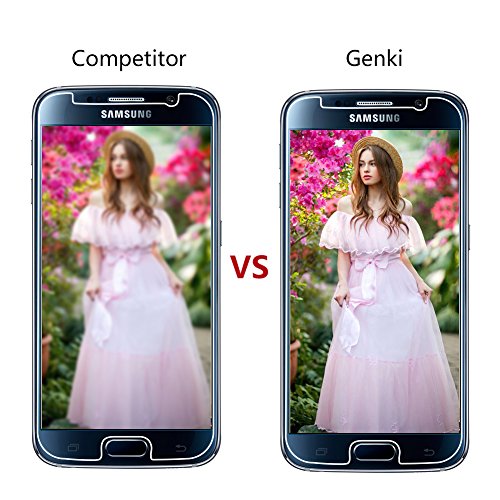Protector de Pantalla para Samsung Galaxy S6  3 Unidades  Genki Protector Cristal Templado Protector de Vidrio Templado 0 30 mm 2 5D Round Edge 9H Dureza Alta Transparencia para Samsung Galaxy S6