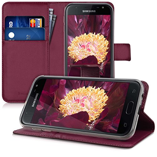 kwmobile HÃ¼lle fÃ¼r Samsung Galaxy J3 (2017) DUOS - Wallet Case Handy SchutzhÃ¼lle Kunstleder - Handycover KlapphÃ¼lle mit Kartenfach und StÃ¤nder Bordeaux