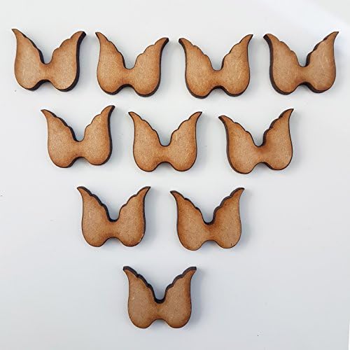 10x 20mm Wooden Angel Wings Shapes Blank Embellishment - Arts and Craft Christmas Birthdays