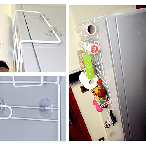gossipboy 6 Etagen faltbar Eisen Draht Rack mit 4 starken Sauger gestärkt, entworfen zum Aufhängen auf der Kühlschrank, Küche Regal/Küche Organizer/Küche Storage Lösungen - 3