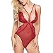 Produktbild ABsoar Negligees Damen Babydoll Bodysuit Mode Dessous Hohlen Unterwäsche Mode Dessous Damen Versuchung Tiefer V Ausschnitt Spitze Mode Lingerie Mode Bodystocking Ouvert Mode Negligee Damen