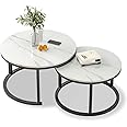 NKX 2 Round Coffee Table With Metal Frame (RCTABLE04)