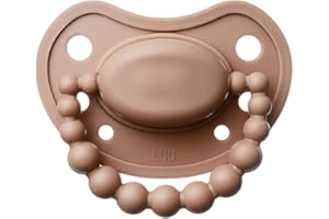 LUU – Smoczek 0-3 m-ce – Smoczek dla Niemowląt z Medycznego Silikonu, Wspiera Prawidłowy Rozwój Jamy Ustnej i Zębów, Przyjazny Karmieniu Piersią, bez BPA – Milk Hazelnut