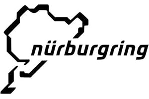 ARUBAS Calcomanía de Nurburgring | Calcomanía de Vinilo con símbolo de Tuning para Coche de Carreras | Divertida calcomanía de Parachoques de Circuito de Nurburgring, calcomanía de Ventana para Coche,