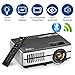 Price comparison product image WIKISH 2018 Smart Mini Portable WiFi Projector Android OS Bluetooth LCD Beamer Wireless Screen Share with Mobile Phone,Support 1080P 720P Video Projectors HDMI USB 3.5mm Audio Speakers & Keystone