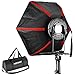 Produktbild Neewer 60 Zentimeter Professioneller hexagonaler Softbox Faltbarer Diffusor mit Handgriff für Speedlight Studio Flash für Portrait oder Produktfotografie (Schwarz / Rot)