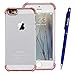 Produktbild Yokata iPhone SE / iPhone 5 / iPhone 5s Hülle Transparent Vollschutz Handyhülle Ultra Dünn Slim Leicht Etui Anti-Kratzer Case Weich Silikon Gel Clear Durchsichtig TPU Schutzhülle [Backcover] und Weiche Plastik Hard PC Schale [Front] mit Silicone Bumper Protective Cover für iPhone SE / iPhone 5 / iPhone 5s (4 Zoll) + 1x Kapazitive Feder - Rose Gold