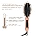 Bestidy Hair Straightener Brush,Ceramic Heating Straightening Irons Anti Scald,LCD Display- For Silky Hair (Golden)