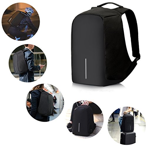 Chrislley Anti Diebstahl Laptop Rucksack mit USB Ladeanschluss 15 6 Zoll Wasserdicht f    r Business Travel Outdoor Wandern School f    r Frauen M nne