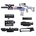 Produktbild Lommer 6er Upgrade Kit für Nerf: Visier + Taschenlamp + Vorderrohr Front Tube + Guide Rail Adapter + Guide Rail + Halterung Upgrade Zubehör für Nerf Modulus/N-Strike Elite/Regulator/Stryfe
