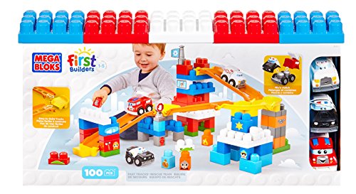 Mattel Mega Bloks First Builders CXN73 Fast Tracks Buildables - Rettungstruppe