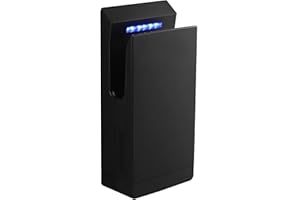 QL Händetrockner Elektrisch mit UVC-Sterilisation und HEPA-Filter,1350w,Anionen-Funktion,für Gewerbliche Toiletten,Mattschwarz