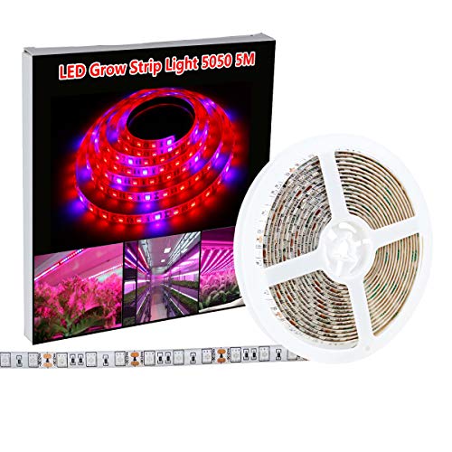 Preisvergleich Produktbild LED Pflanzenlampe, Sparke 5m LED Planzenlicht Strip Streifen Band Pflanzenleuchte Pflanzen Wachstumslampe Grow Wachsen Licht für Gemüse Blume Garten Bar Gewächshäuser