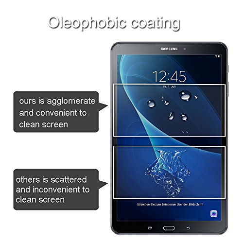 VIFLYKOO Samsung Galaxy Tab A 10.1 displaybeschermfolie, hardheidsgraad 9H 2,5d superdünn krasvast HD Helder Ballistic gehard glas displaybeschermfolie voor Samsung Galaxy Tab A 10.1 2016 t580 N - 5