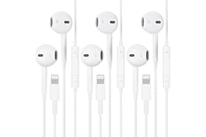 KUPRO 3 Pack Wired iPhone Earphones [MFi Certified] In-Ear Headphones,HiFi Stereo Noise Lsolating Sound Earbuds (Built in Microphone&Volume Control) Compatible with iPhone 14 13 12 11 SE XS XR X 8 7 All iOS