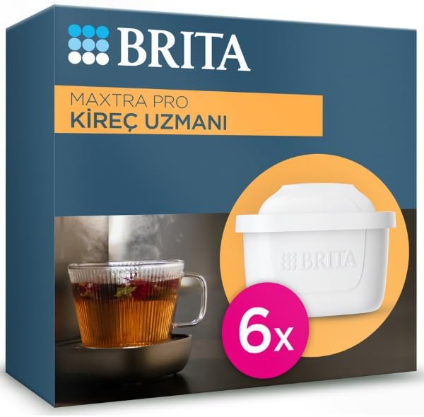 BRITA MAXTRA Pro Kireç Uzmanı Yedek Su Arıtma Filtresi, 6’lı