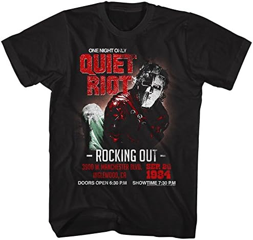 Quiet Riot - Mens Rockingout T-Shirt, Medium, Black