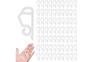 HIQE-FL 120 pezzi Ganci per Esterni,Luci Esterne Appese,Ganci in Plastica per Appendere,Interno all'aperto,Natale,Tetto,Cucina,Giardino,Stringa di Luce