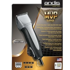 Andis MVP 2 Speed Detachable Blade Clipper, Silver - Image 2